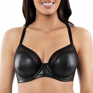 NEW PARFAIT stevie faux leather full busted unlined non-padded underwired bra in